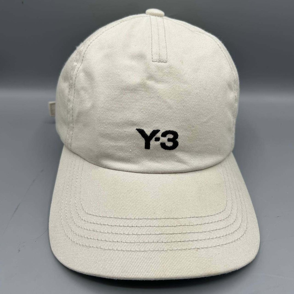 Y-3 Kanye West Hat Men White Embroidered Strap Back Cap Cotton